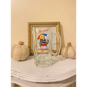 Spuds Mackenzie Bud Light Large Heavy Glass Vintage 90’s Beer Mug